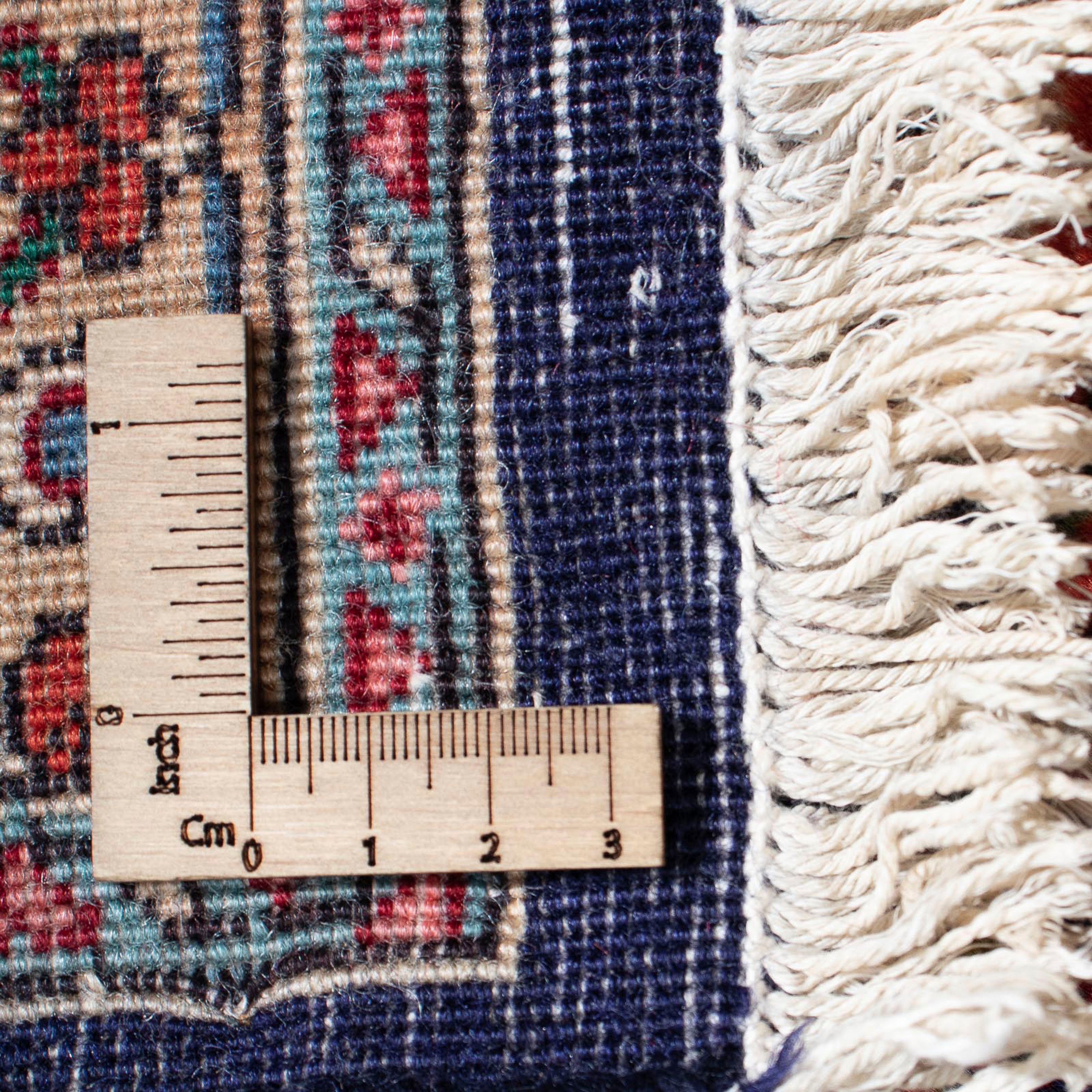 Orientteppich Perser - Zertifikat 10 - 309 Einzelstück rechteckig, Handgeknüpft, - Täbriz cm Höhe: x mm, 209 morgenland, Wohnzimmer, mit dunkelblau