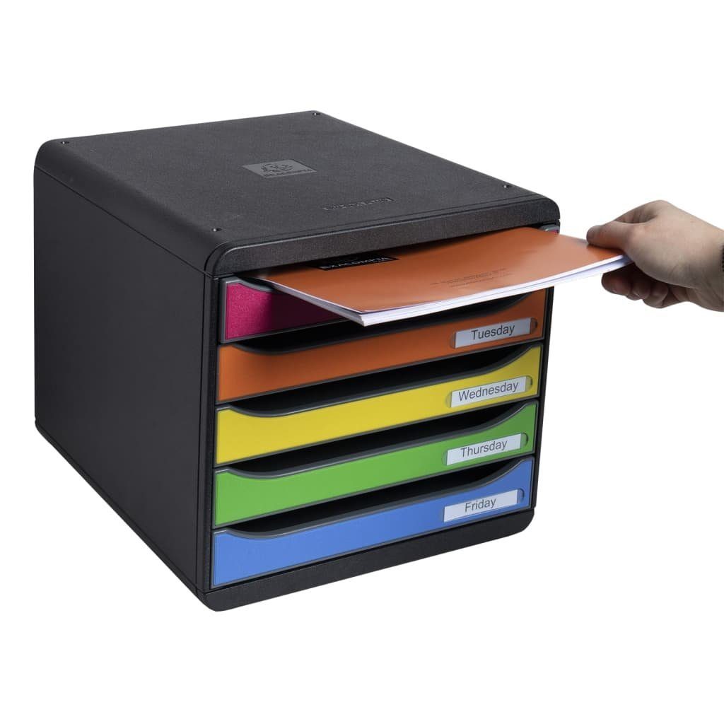EXACOMPTA Schubladenbox Big-Box Plus 5 Schubladenbox Harlequin Laden mit Mehrfarbig