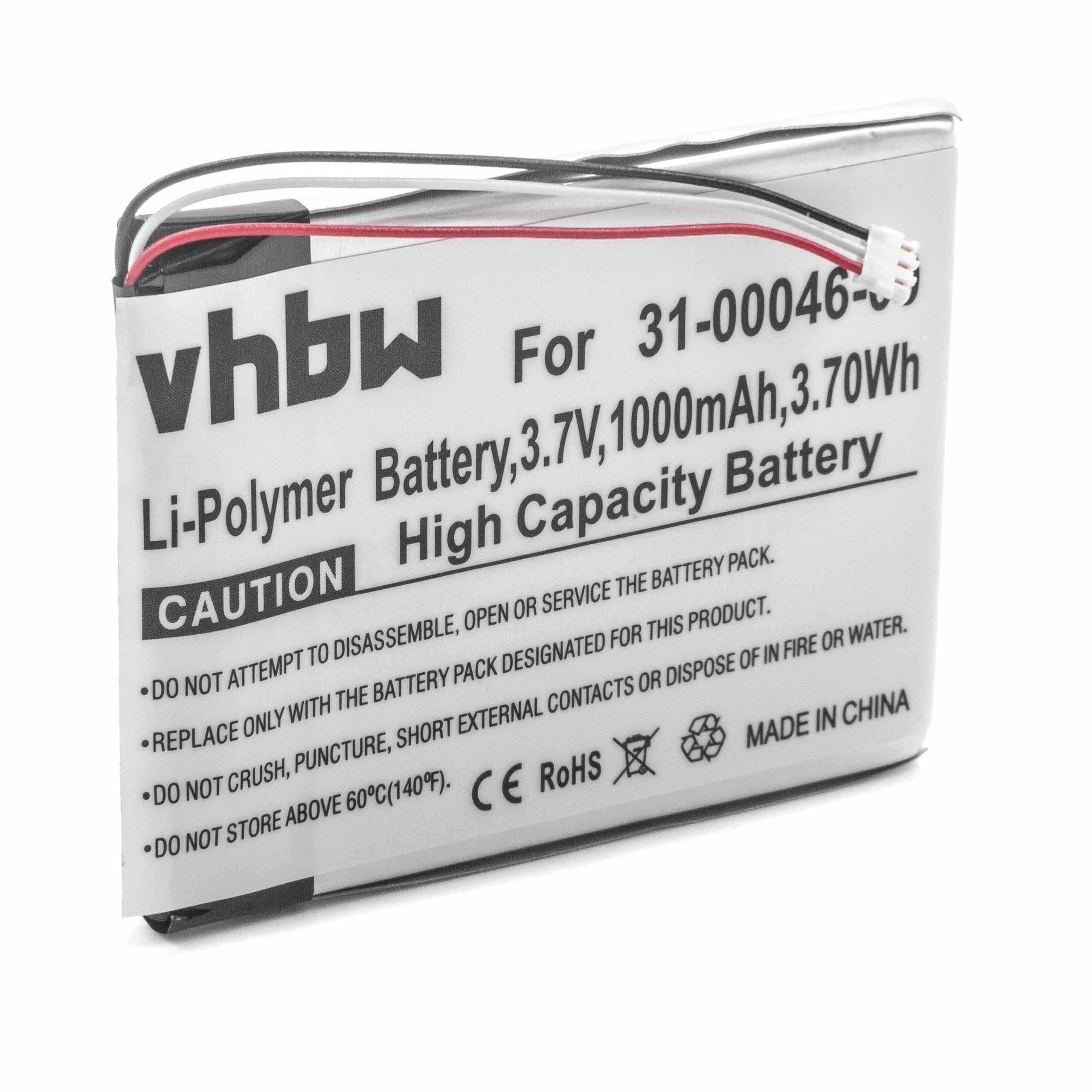 vhbw passend fur Garmin Nuvi GDR45 GDR43 Navigation Strassen Navigation Akku Li Polymer 1000 mAh