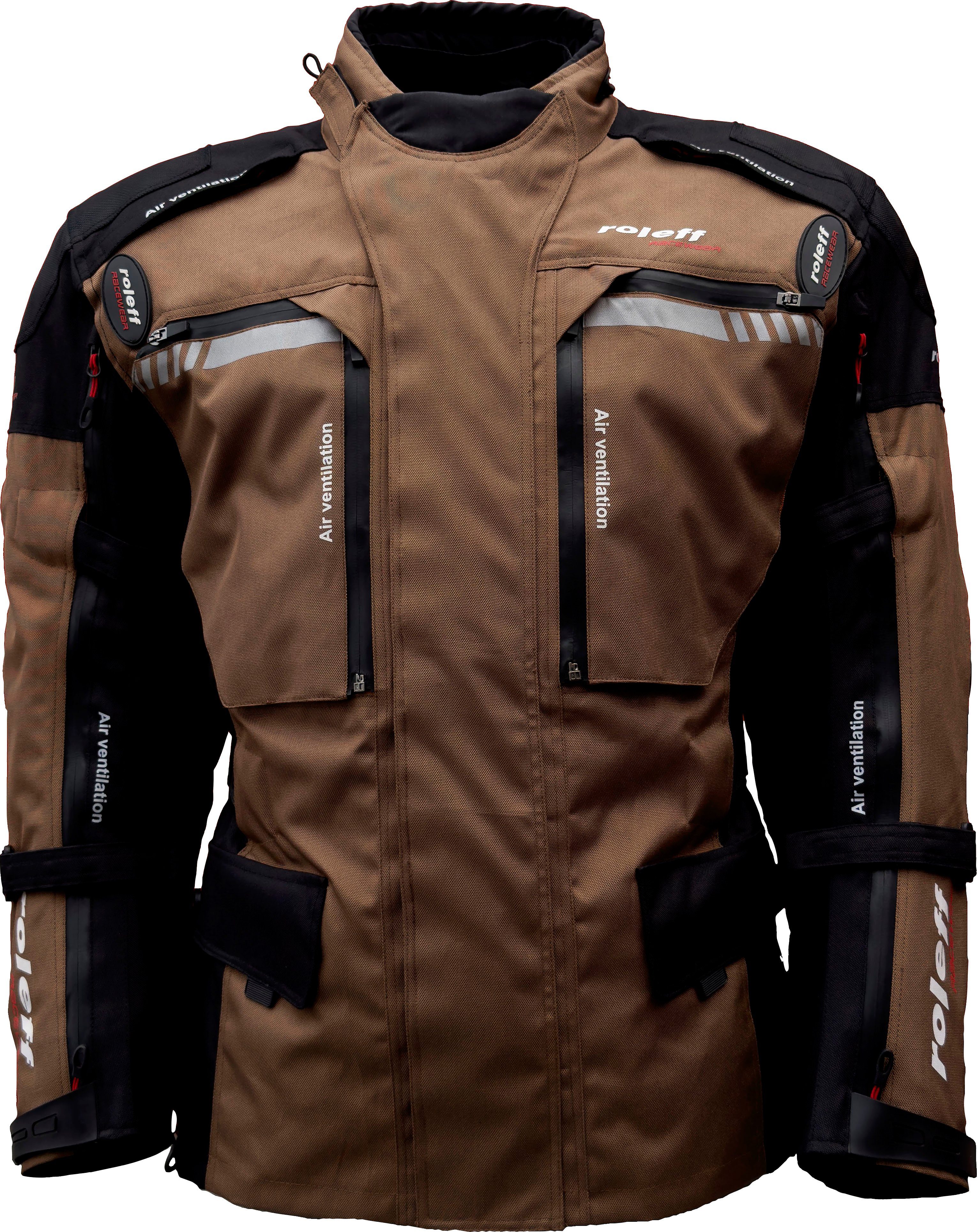 Belüftung Motorradjacke mit optimale Protektoren, roleff Enduro