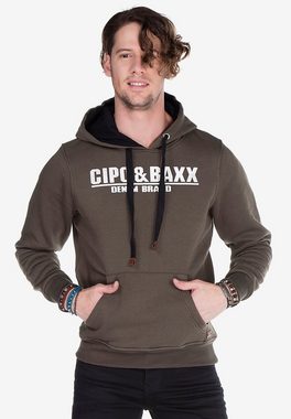 Cipo & Baxx Kapuzensweatshirt mit Markenlogo
