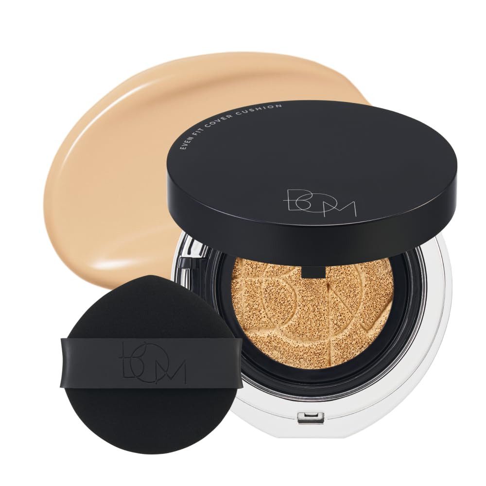 Beauty of Majesty Make-up Even Fit Cover Cushion 21N Ivory 15g – Koreanische Cushion Foundation, mit 24h Halt, Blur-Cover-Effekt und Hyaluronsäure, K-Beauty Make-up für alle Hauttypen