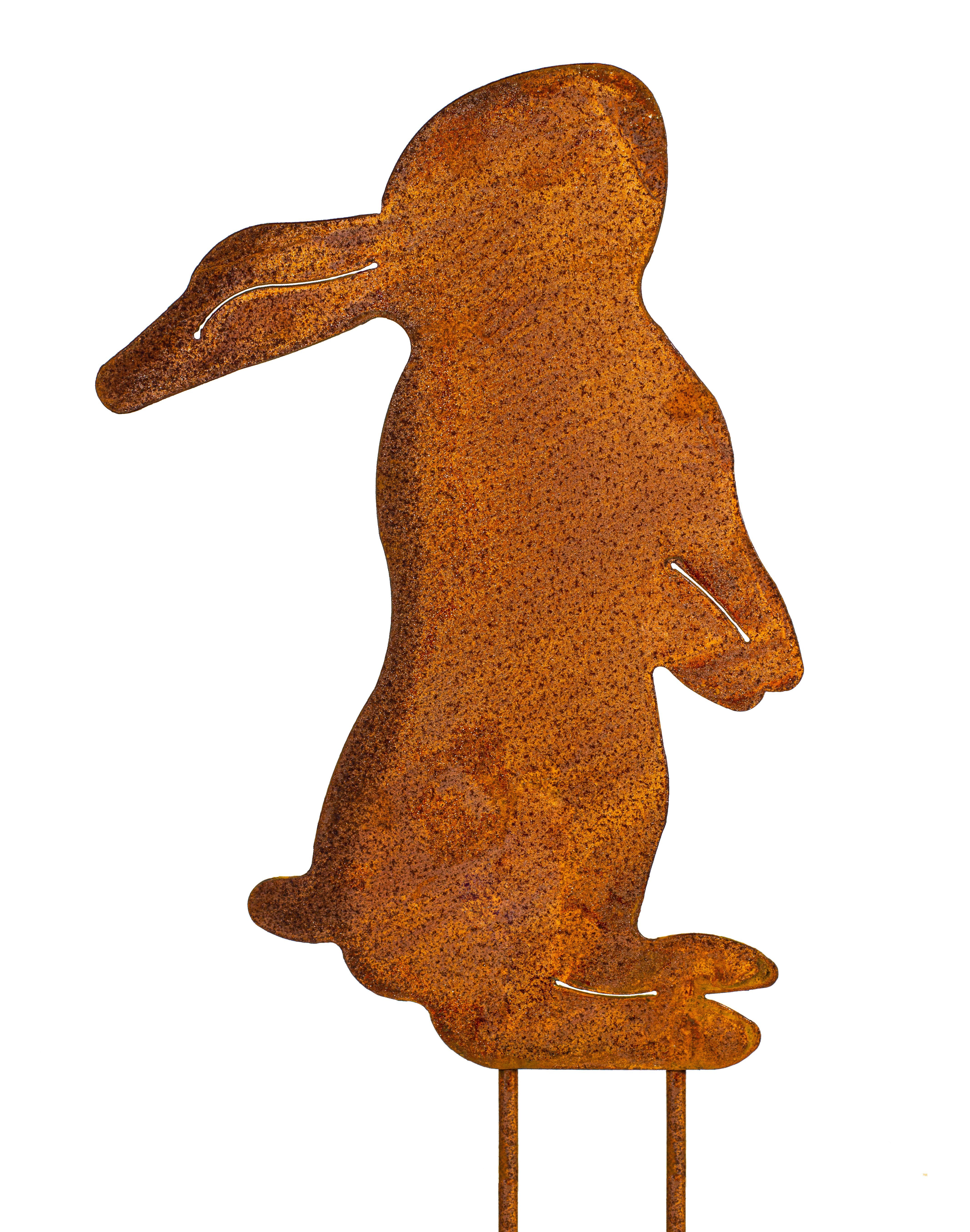 Gartenstecker -Edelroststecker Hase