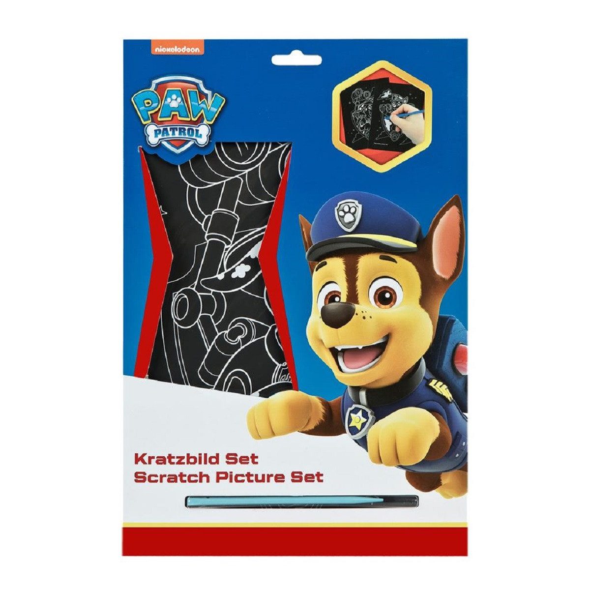 PAW PATROL Kreativset - Kratzerset Kinder Kratzbilder Bastelset Mehrfarbig, (1-tlg)