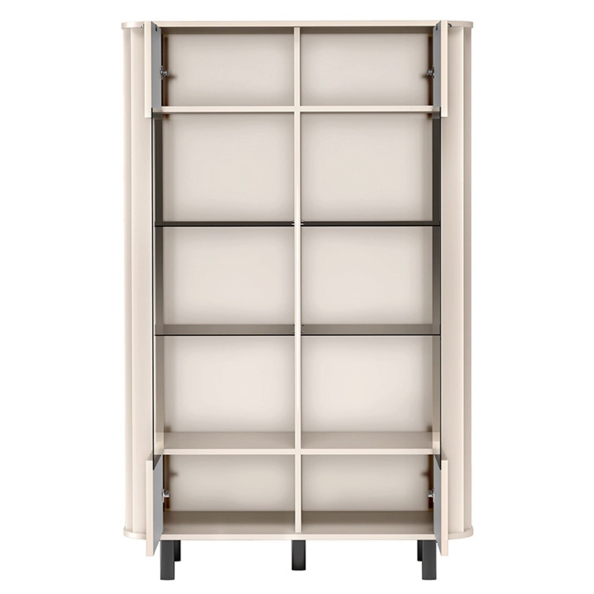 Selsey Standvitrine NOVADO Vitrine zweitürig, 98 cm, Kaschmirgrau
