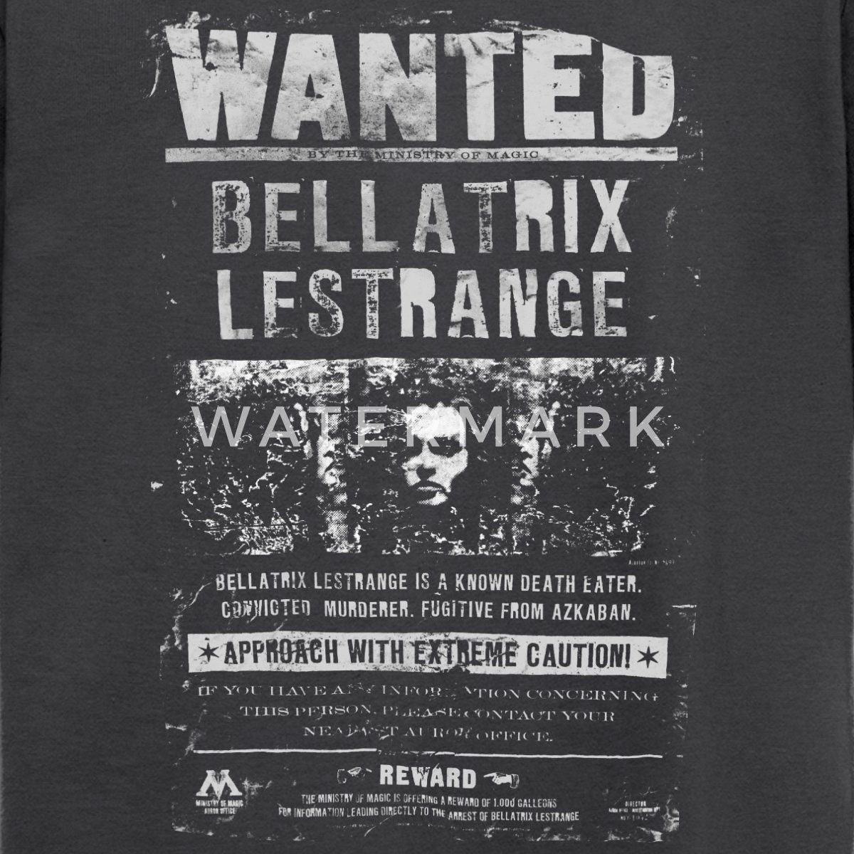 Spreadshirt T-Shirt Harry Potter Bellatrix Lestrange Wanted Teenager T-Shirt (1-tlg)