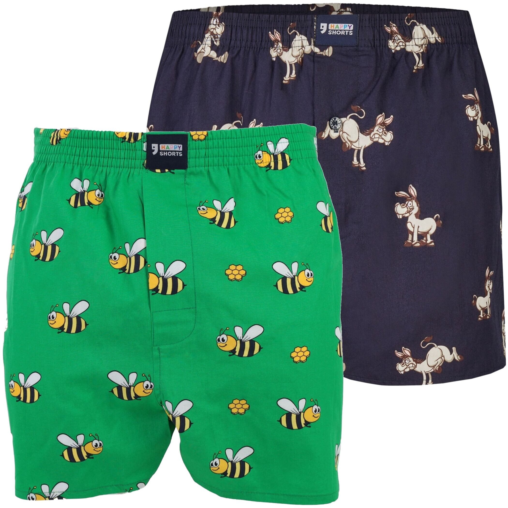 HAPPY SHORTS Boxershorts 2er Pack Happy Shorts X Herren Boxershorts, mit Suspense viele Designs (1-St)