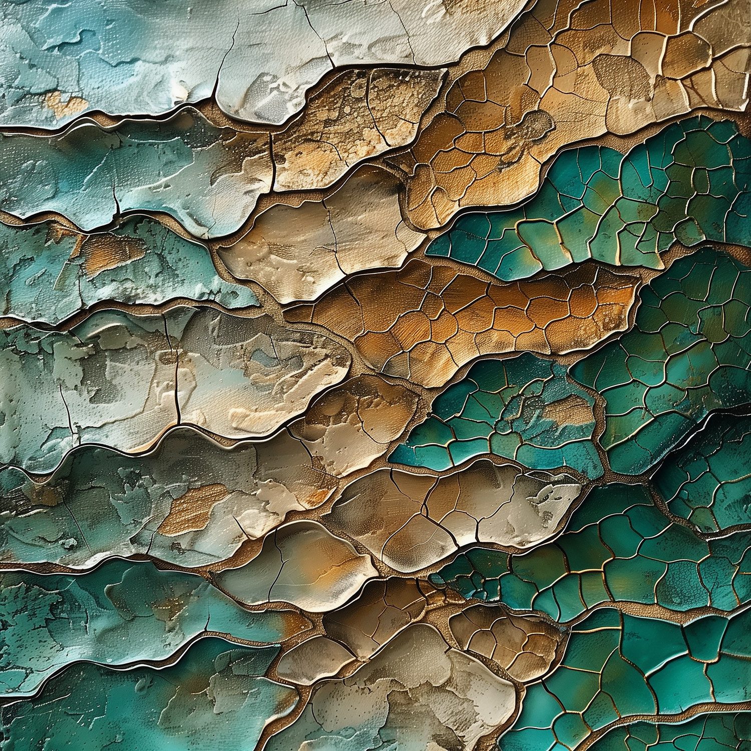 queence Acrylglasbild Abstraktes Mosaik, Abstrakt, Abstrakte, Formen, Gemäl günstig online kaufen