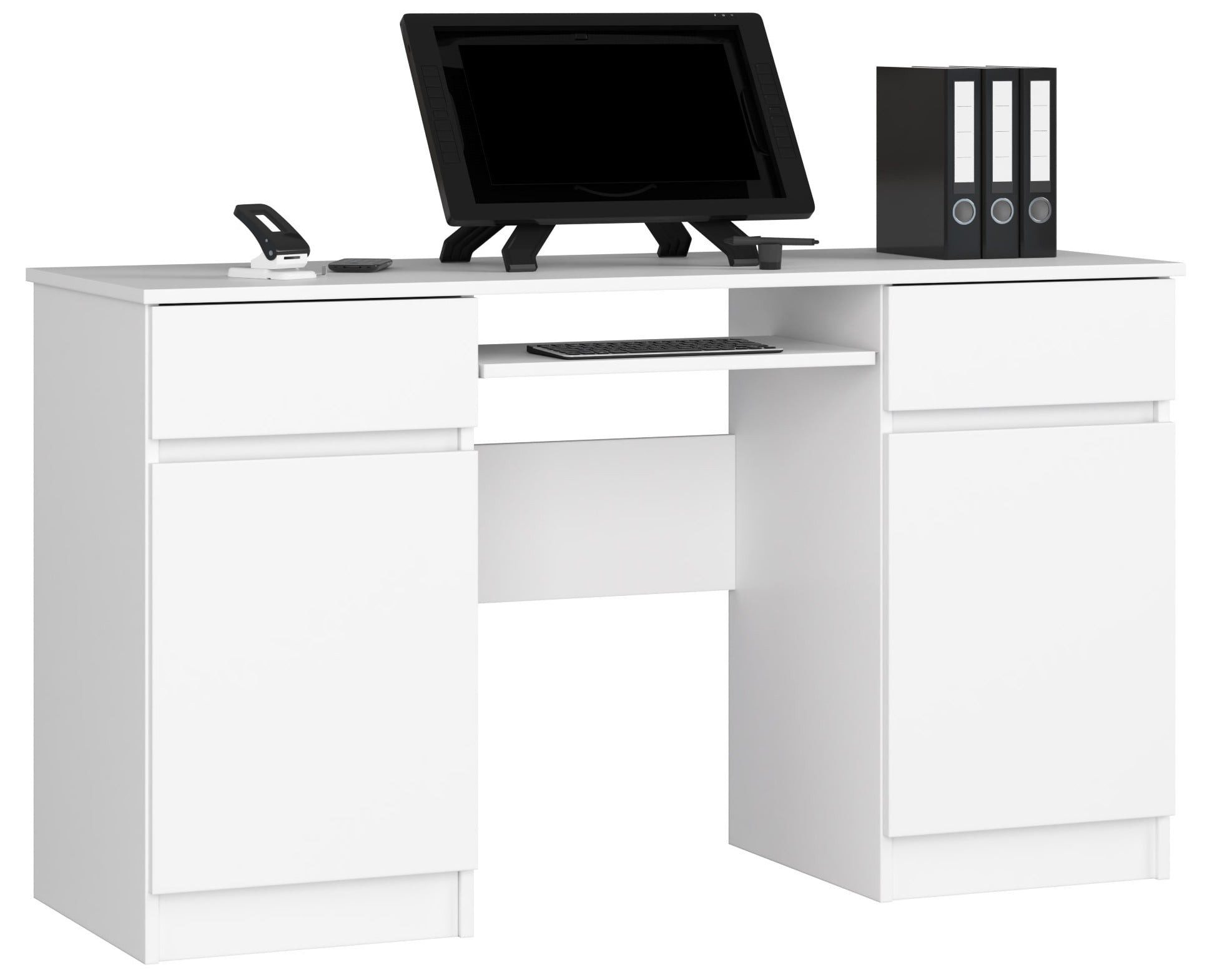 Raumhirsch Furniture Schreibtisch moderner Bürotisch 135 cm mit Tastaturaus günstig online kaufen