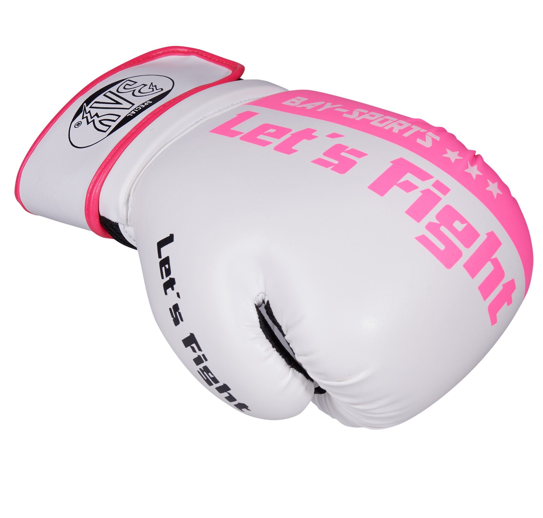 Mesh Fight Boxen Boxhandschuhe Kickboxe Box-Handschuhe pink BAY-Sports Lets