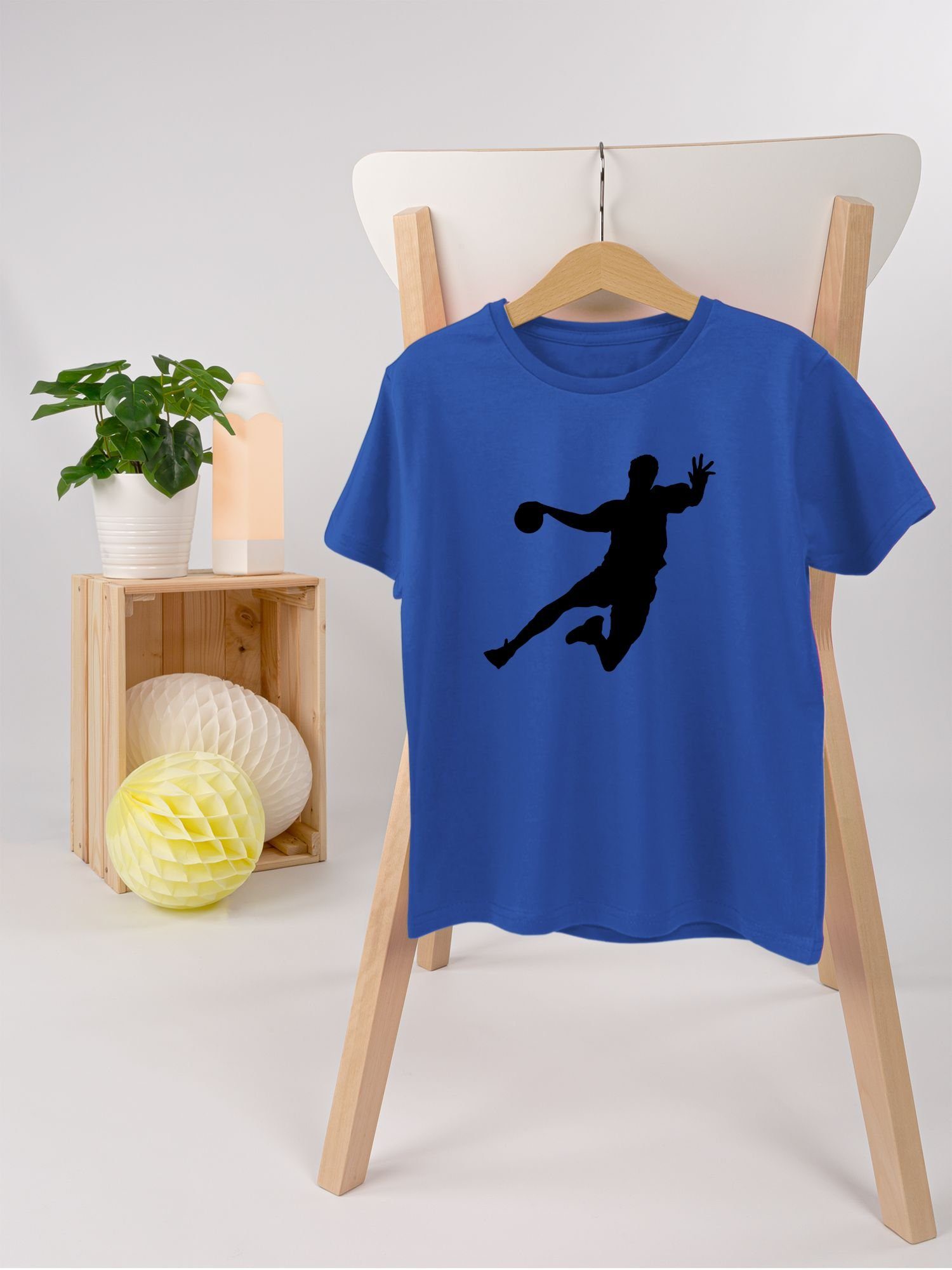 2 Handballer T-Shirt Kinder Royalblau Shirtracer Kleidung Sport