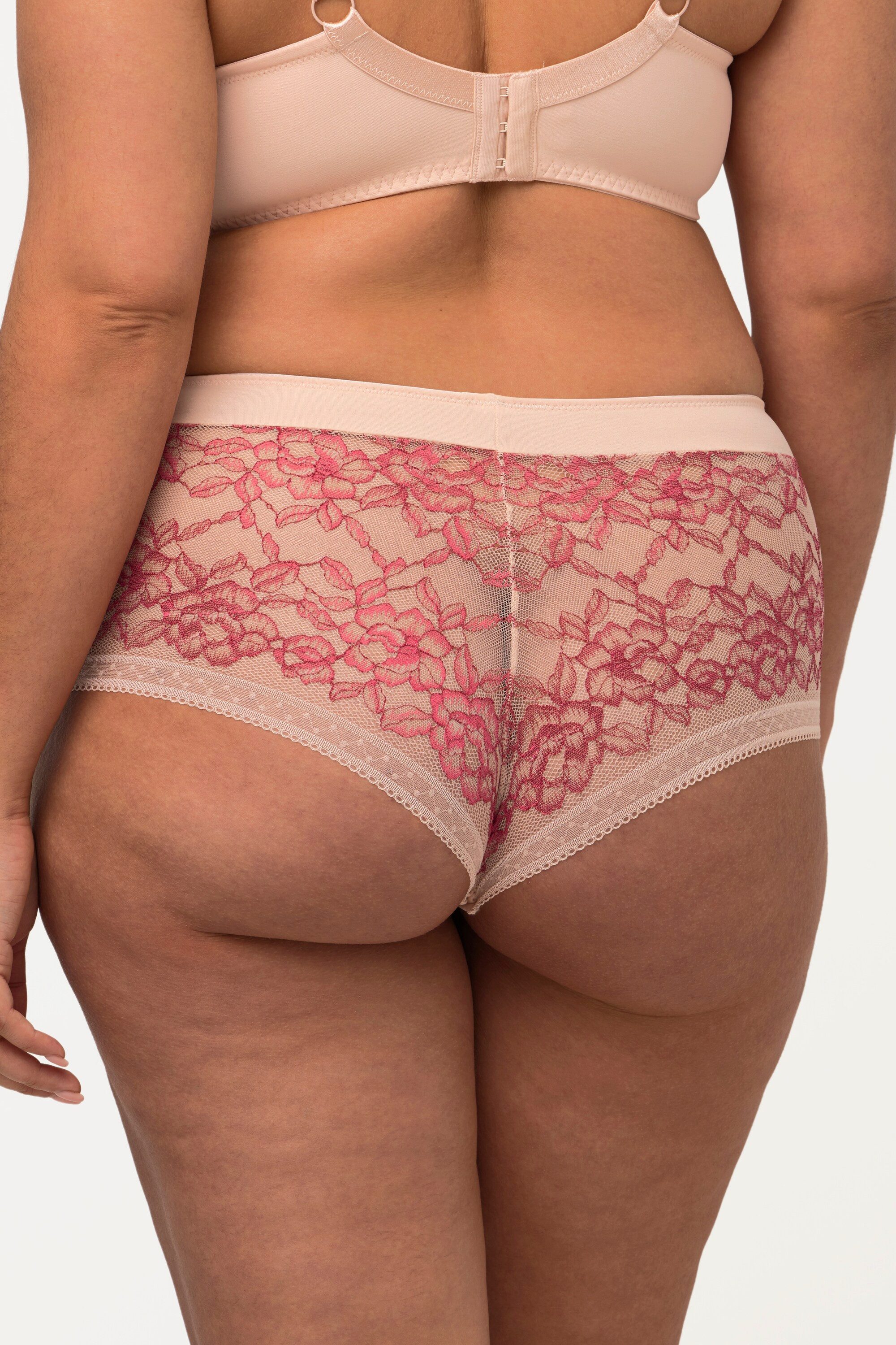 Ulla Popken Hipster Hipster Mikrofaser zweifarbige Spitze