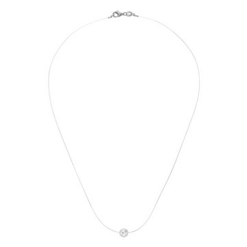Smart Jewel Collier schwebende Perle, Silber 925