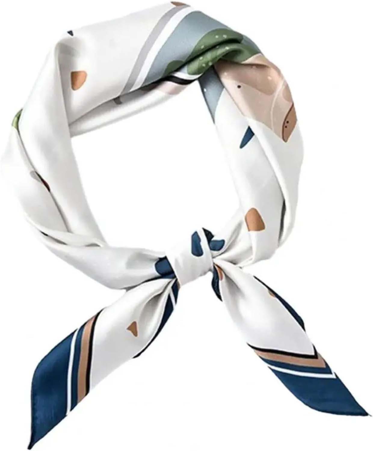 Zaewry Seidentuch Stirnband Quadratischer Haar-Bandanas-Schal für Damen