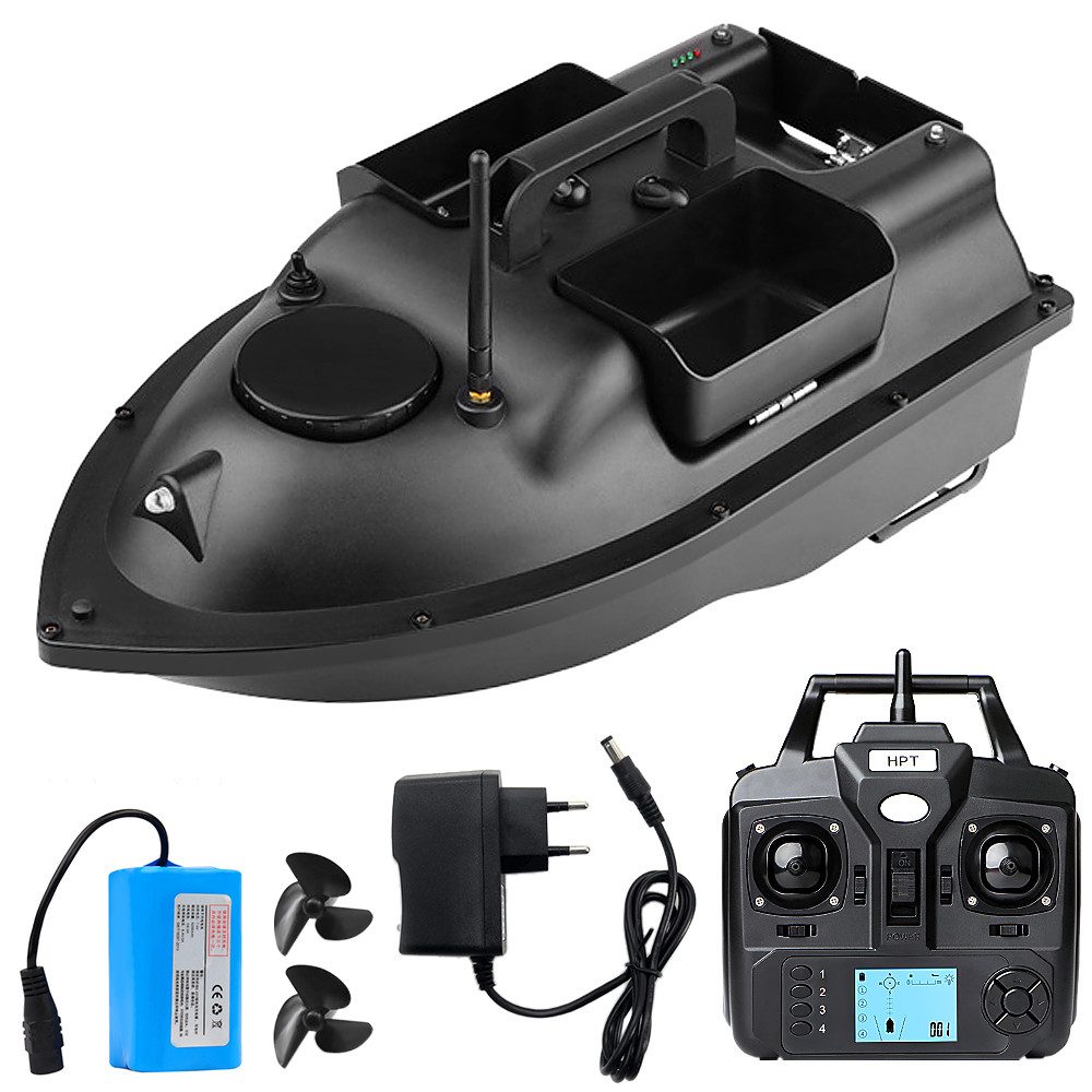 GARRYFIZH RC-Boot GPS Futterboot Köderboot, 2kg Zuladung 3 Kammern 500m Reichweite