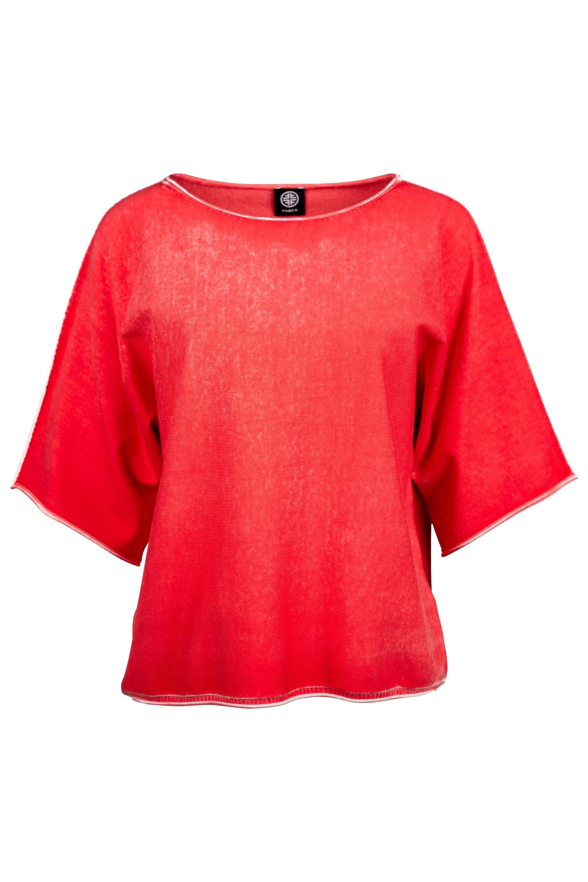 Faber Rundhalspullover Feiner Pullover mit Farbverlauf mit Farbverlauf