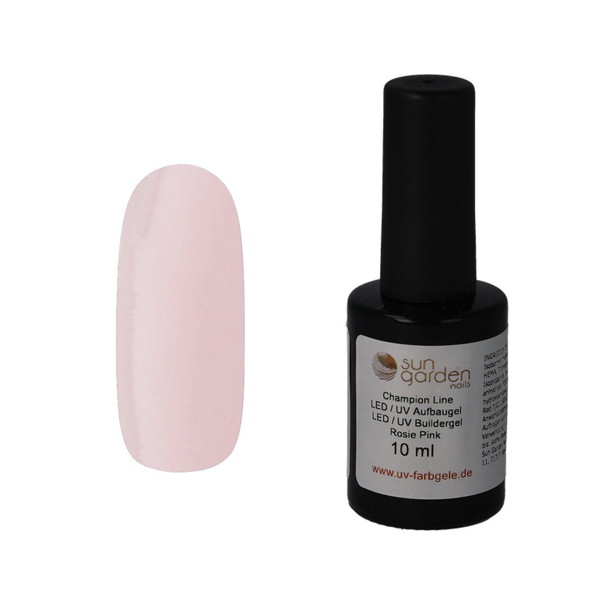 Sun Garden Nails - Pinselflasche Pink Rosie Aufbaugel 10 ml UV-Gel UV