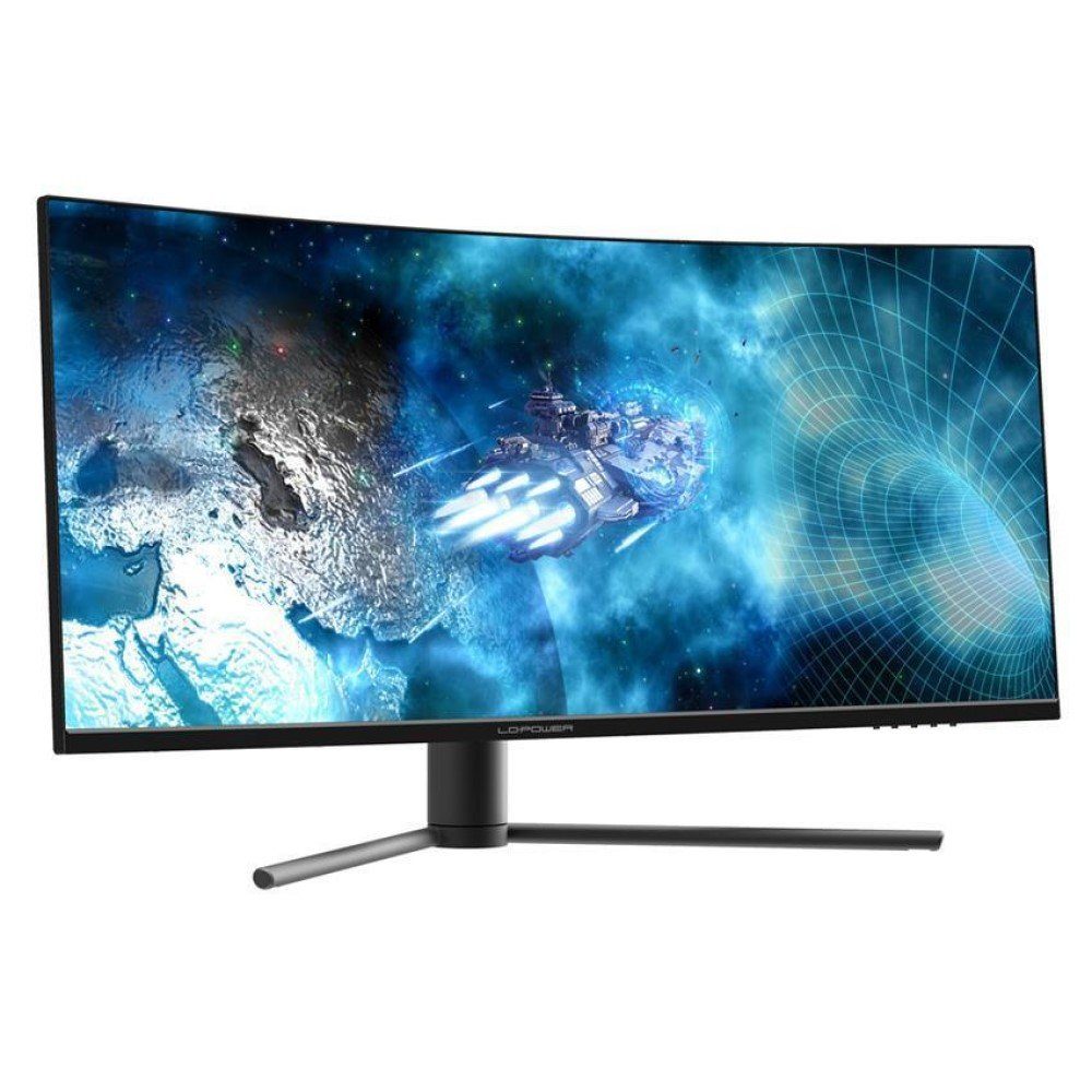 LC-Power LC-M34-UWQHD-144-C-V2 Curved-Gaming-Monitor (34 Zoll / 86,36 cm,  UltraWide Curved PC Monitor, 21:9, 144Hz, Ultra WQHD, PBP, PiP, HDR 400,  LED-Beleuchtung)