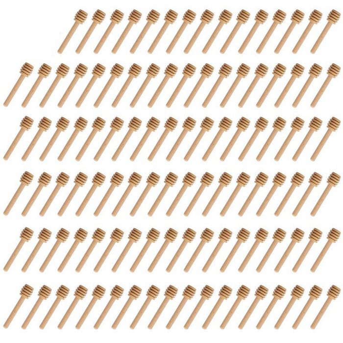 GelldG Dekoschale 100 Stück Honigstäbchen Honigkamm Mini Honig Jam Dipper Sticks