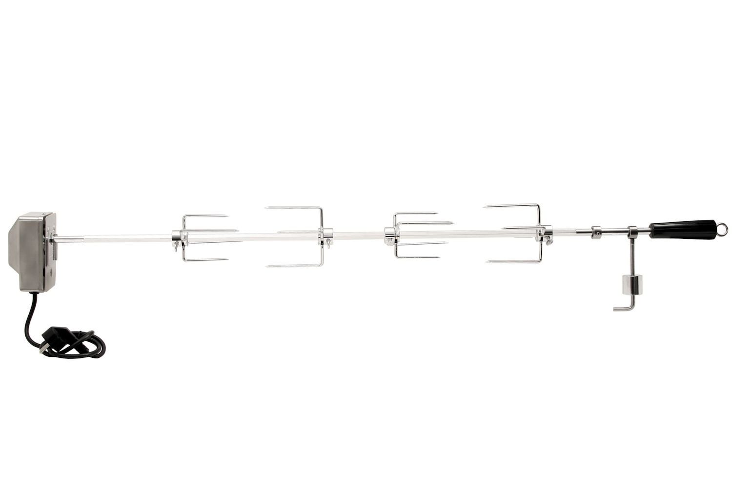 BBQ-Toro Grillspieß Set 100 cm inkl. 4x Fleischnadeln und Edelstahl Motor, 220V - 240V