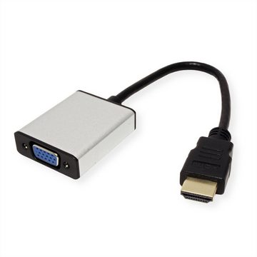 VALUE Adapterkabel HDMI zu VGA+3,5mm-Audio (Stereo) Audio- & Video-Adapter HDMI Typ A Männlich (Stecker) zu HD D-Sub 15-polig (HD-15), VGA Weiblich (Buchse), 15.0 cm