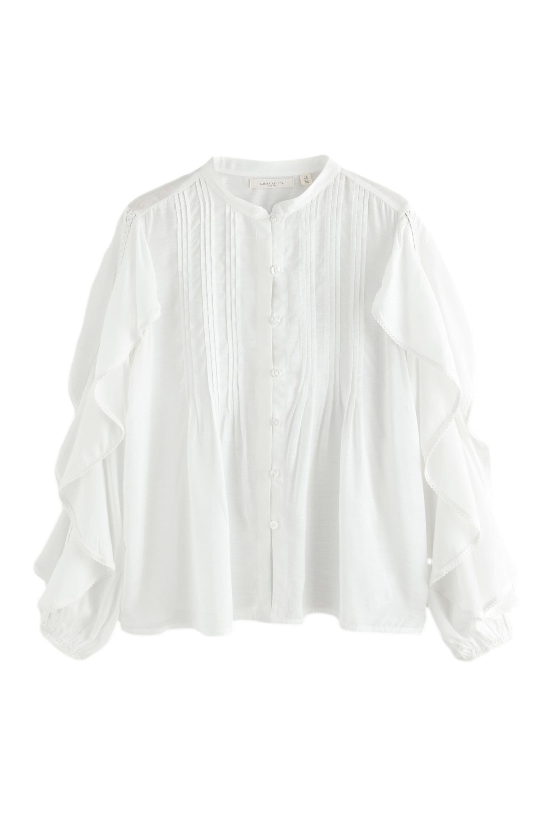 LAURA ASHLEY Langarmbluse Laura Ashley Langärmelige Bluse mit Rüschen (1-tlg)