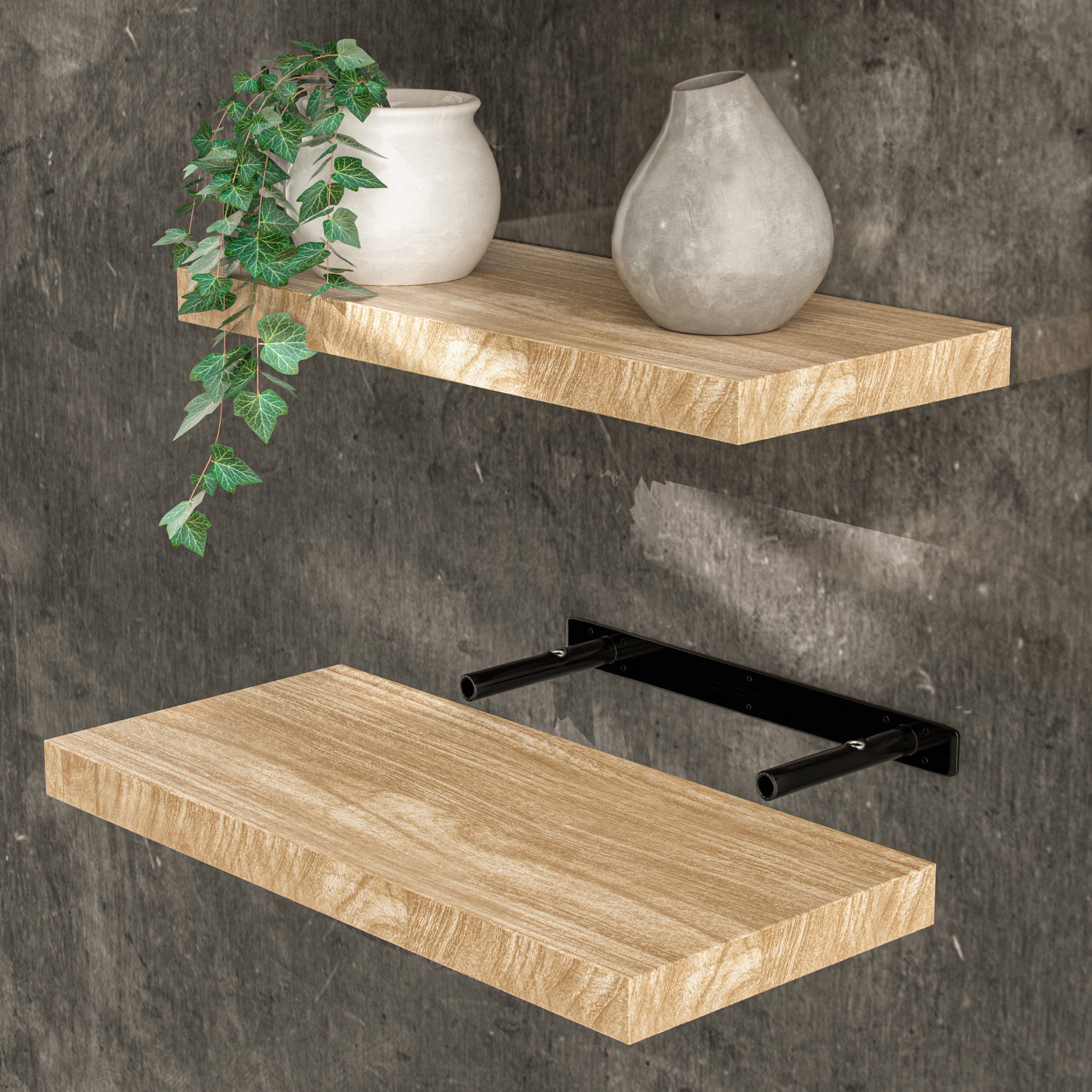 Casaria Wandboard, Eiche Hängeregal mit Halterung günstig online kaufen