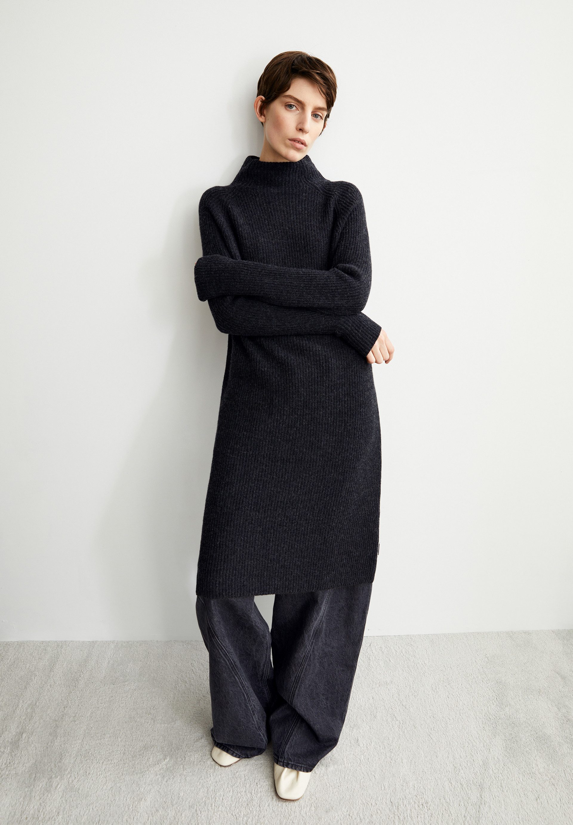 Armedangels Maxikleid MILLAANA Strickkleid Relaxed Fit aus Bio-Woll Mix Relaxed Fit