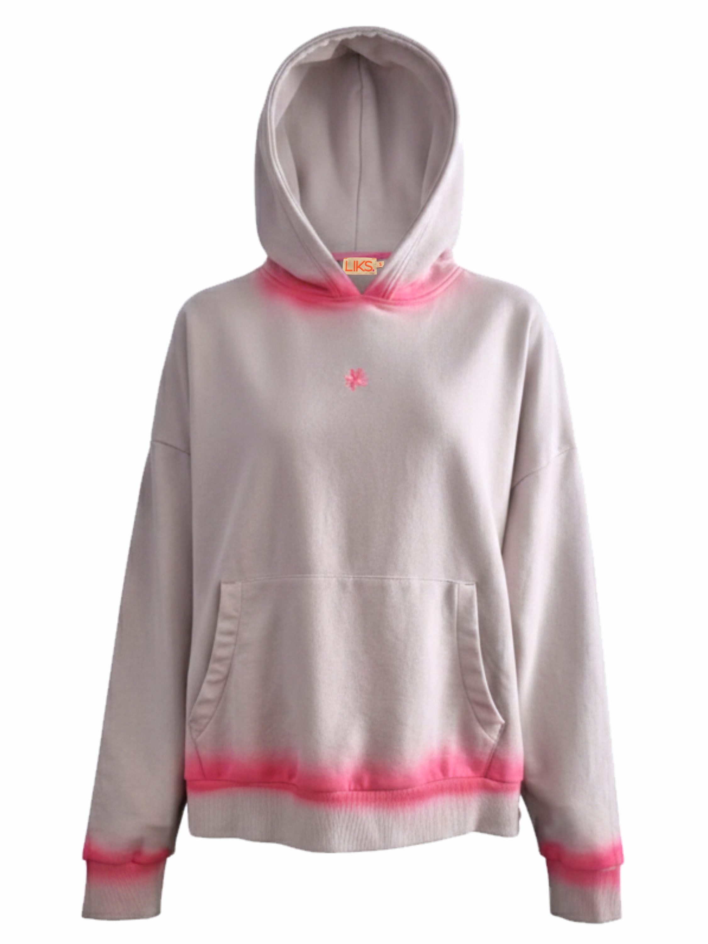 LIKS. Munich Hoodie SimonaC mit gepatchtem Statement & gesprühten Abschlüssen