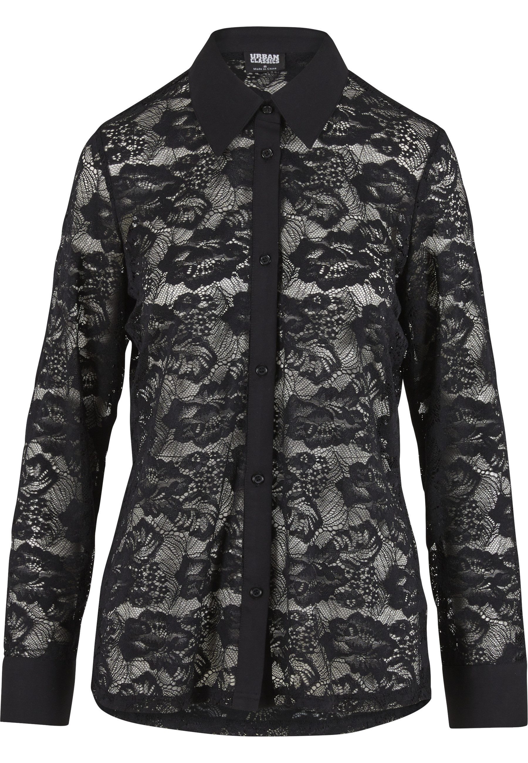 URBAN CLASSICS Klassische Bluse Urban Classics Ladies Lace Blouse