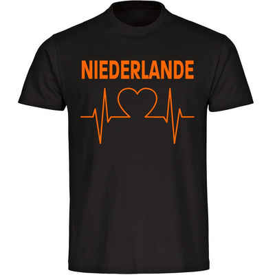 multifanshop T-Shirt Kinder Niederlande - Herzschlag - Boy Girl
