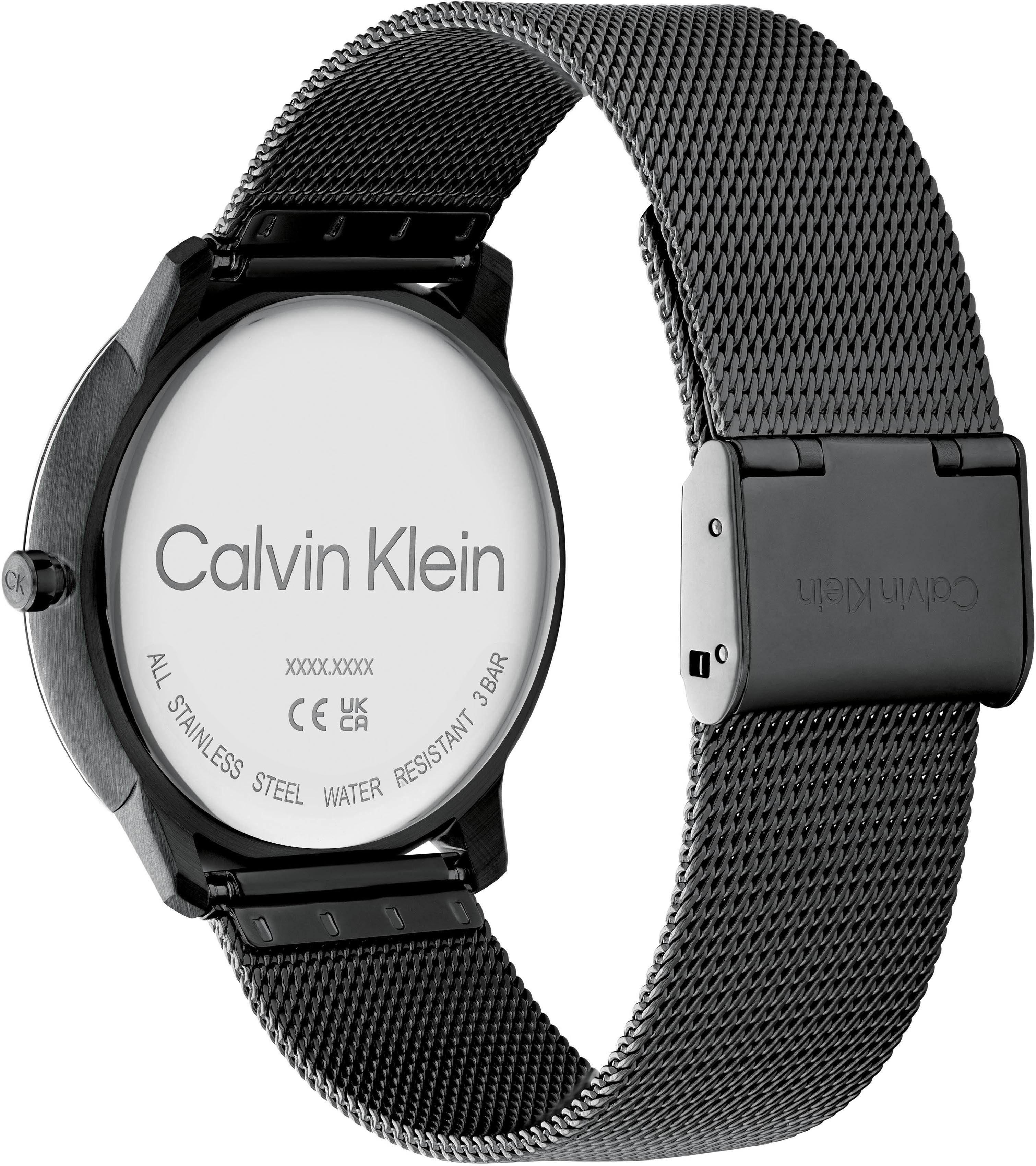 Calvin Klein Quarzuhr CK ICONIC 40 mm 25200028, Armbanduhr, Damenuhr, Herrenuhr, Edelstahlarmband, analog