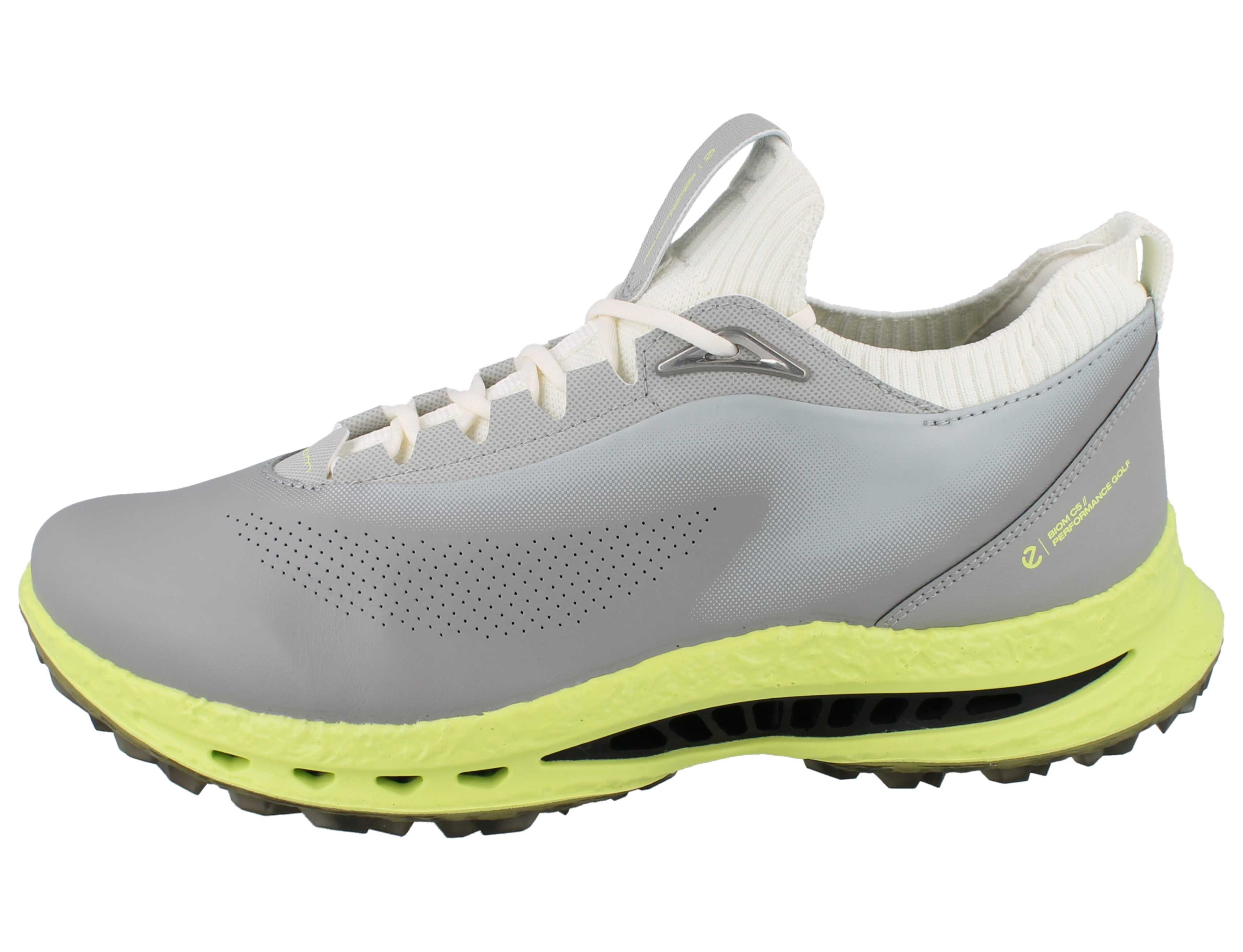 Ecco ECCO Biom C5 Herren Golfschuhe grau neongelb Glattleder - Größe: 43 Golfschuh Wasserdicht
