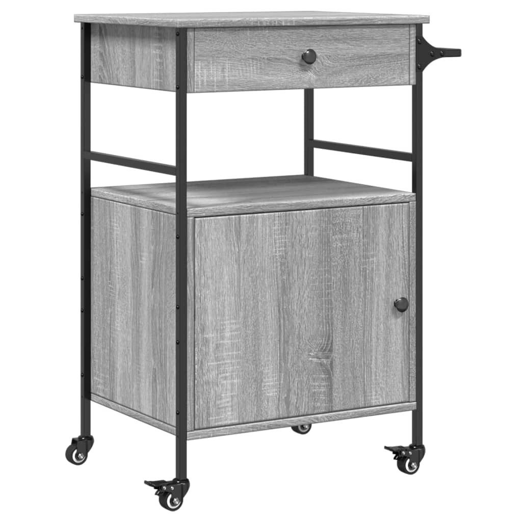 vidaXL Küchenwagen Küchenwagen Grau Sonoma 56x43x89,5 günstig online kaufen