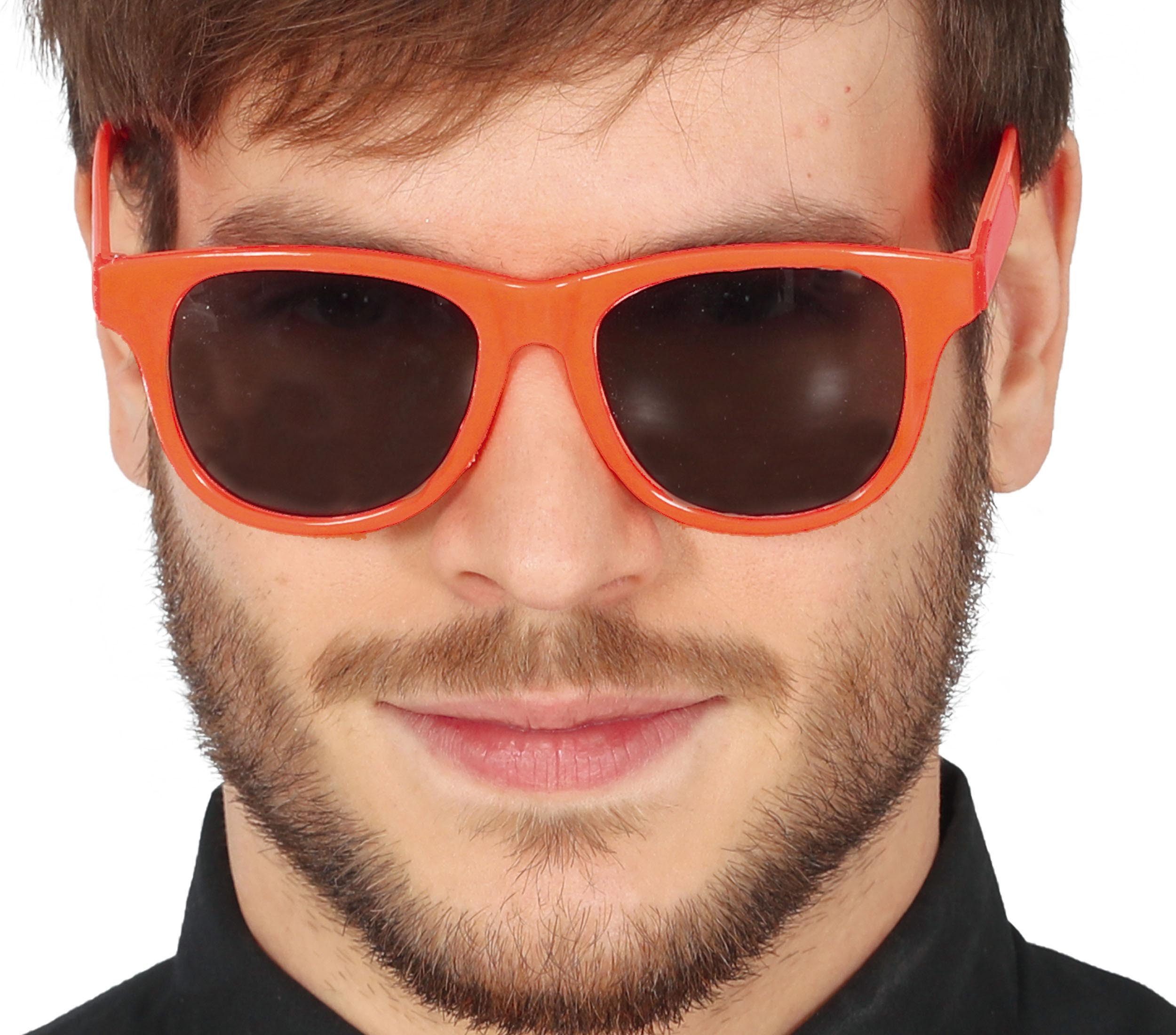 Fiestas Guirca Kostüm, 80Er Jahre Neon Rosa Stilvolle Partybrille Karneval Thema Vintage Desi