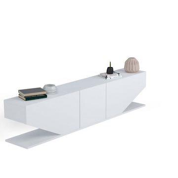 DEMA Home TV-Schrank Diamond Weiß 180cm x 40cm x 30 cm