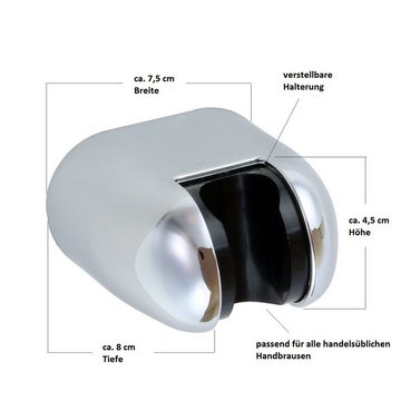 Sanixa Handbrause, (3-tlg., Edelstahl/ABS Duschbrause Brause-Garnitur Kopfbrause), Qualitäts Handbrause mit Schlauch Set 150 cm 5 Funktionen