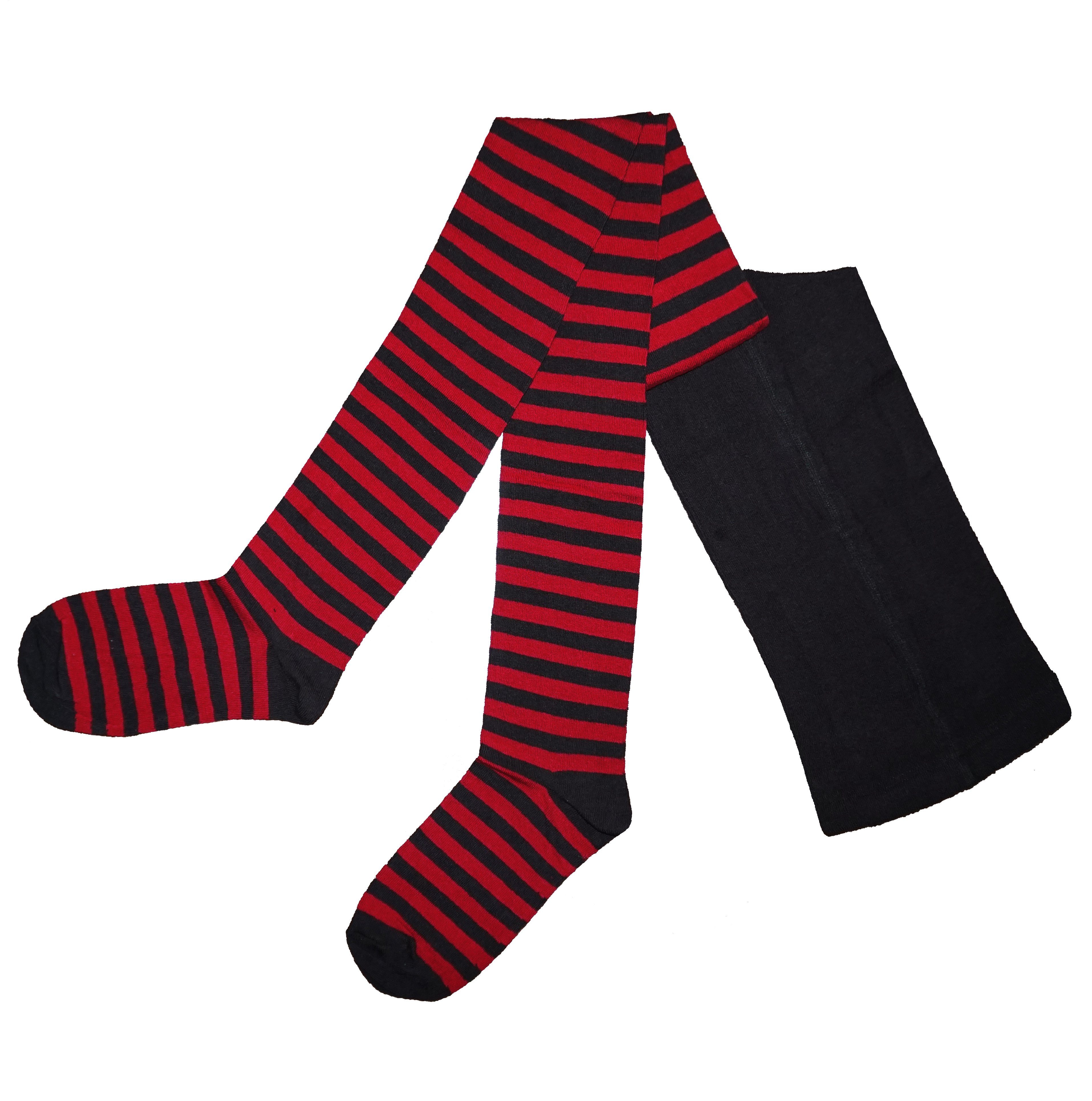 Strickstrumpfhose Damenstrumpfhosen >>Ringel<< weiche Baumwolle