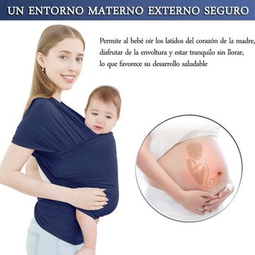 Cbei Tragetuch Babytragetasche für Neugeborene, Kleinkinder, 5.3m, elastisch bis 16kg