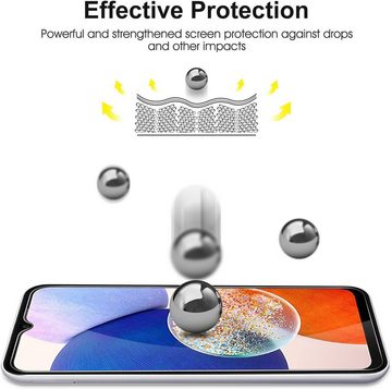 MSM Handyhülle Hülle + 2X Schutzglas für Samsung Galaxy A14 5G Panzerfolie Full