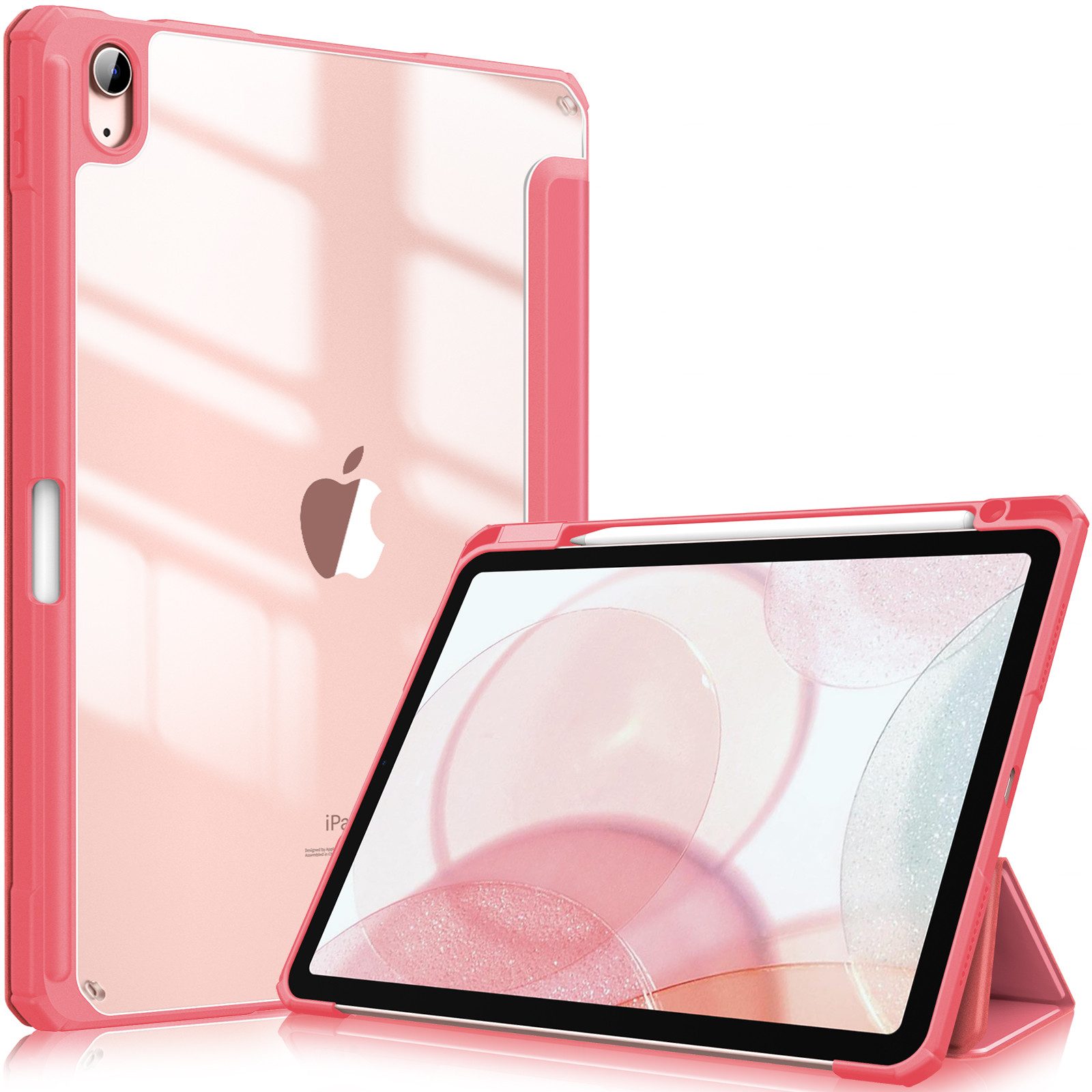 Fintie Tablet-Hülle für iPad Air 11'' M4/M3/M2(2026/2025/2024), iPad Air 5/4 Gen 2022/2020 10.9 Zoll, mit Stifthalter, Hülle mit transparenter Hartschale auf der Rückseite