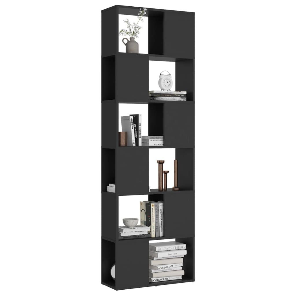 Raumteiler Grau 60x24x186 cm Holzwerkstoff Bücherregal furnicato