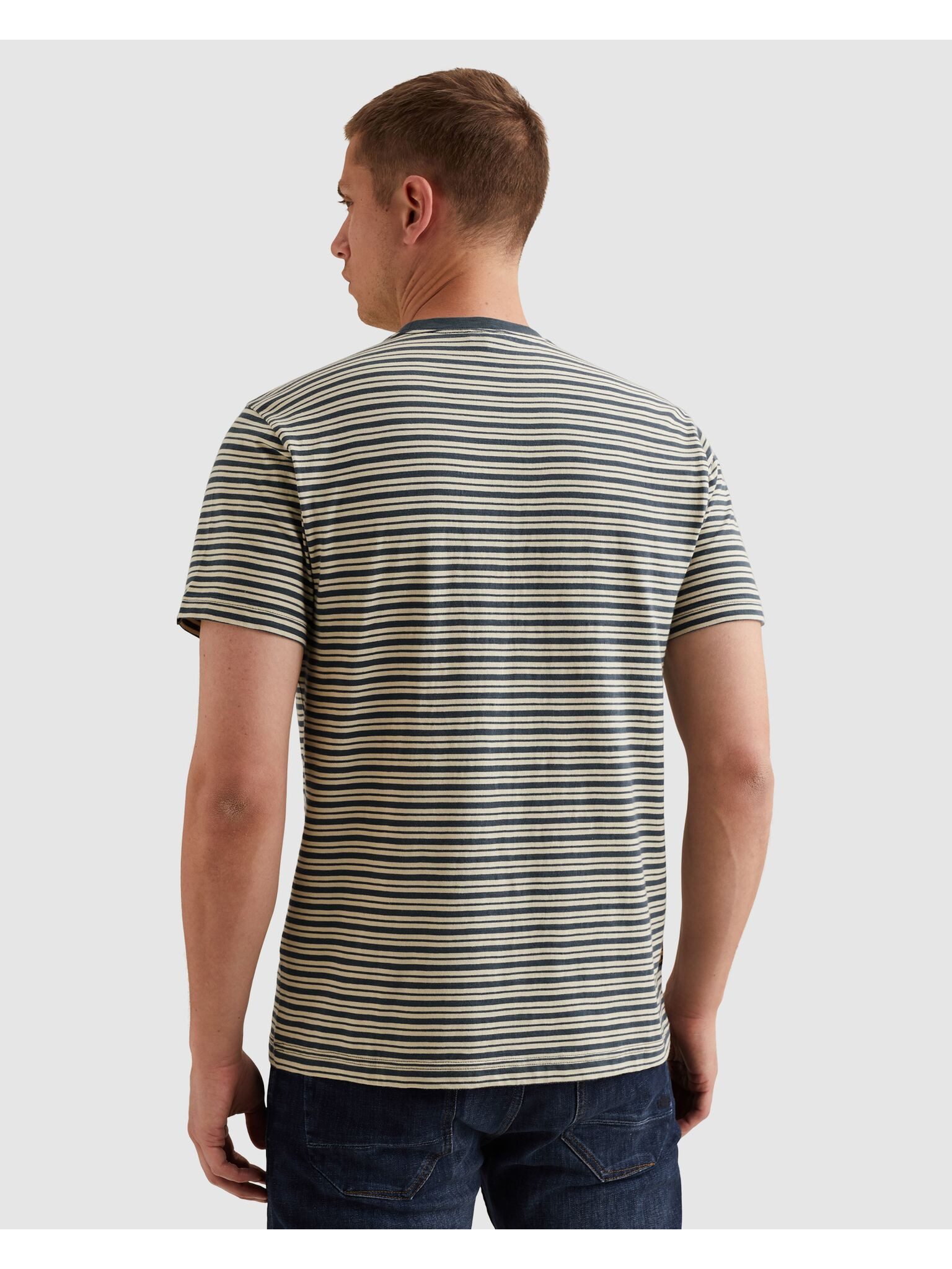 PME LEGEND T-Shirt T-shirt RH yd stripe jersey PME-Logo-Stickerei im Brustbereich
