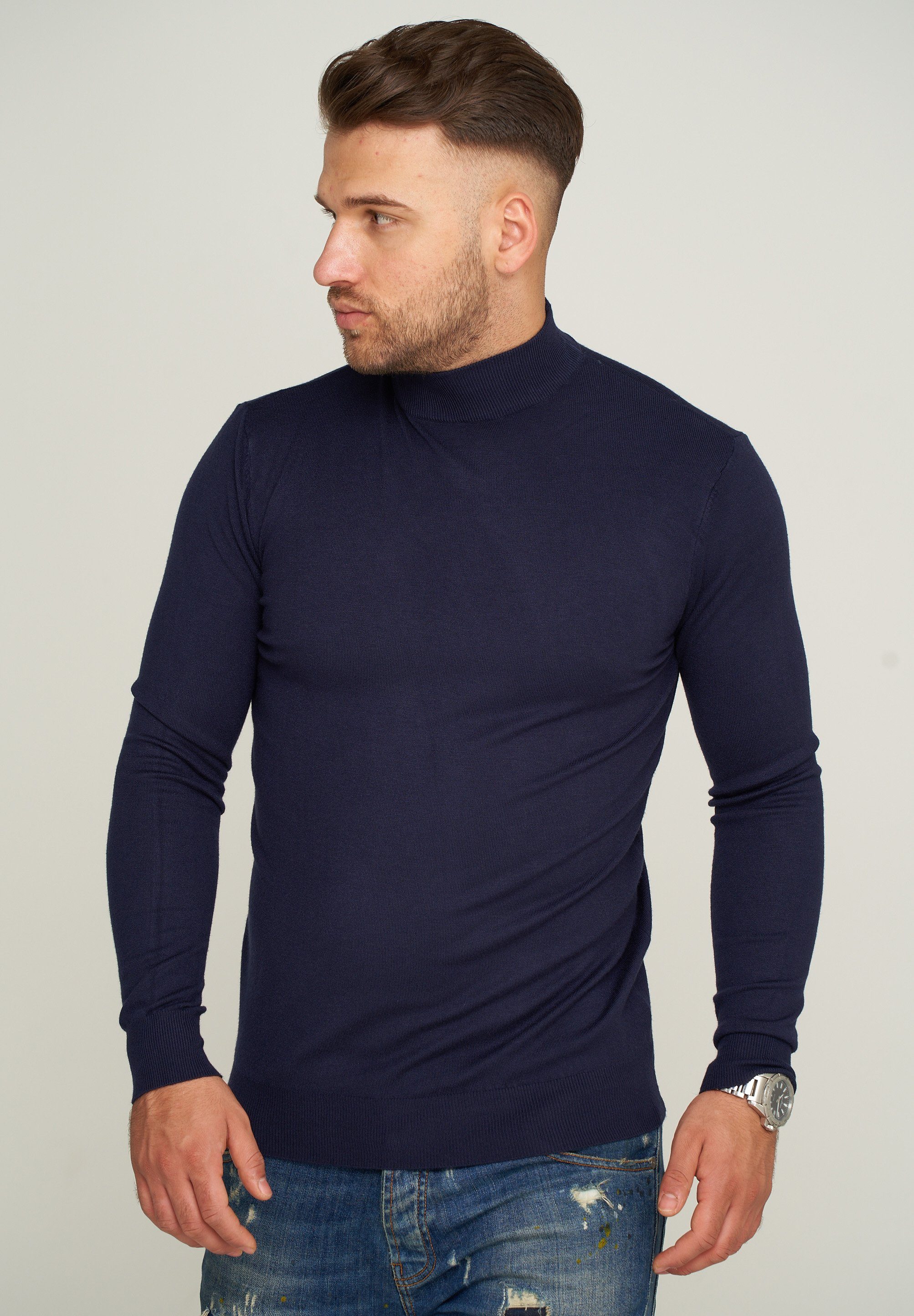 behype Strickpullover MKBONI mit kurzem Stehkragen günstig online kaufen