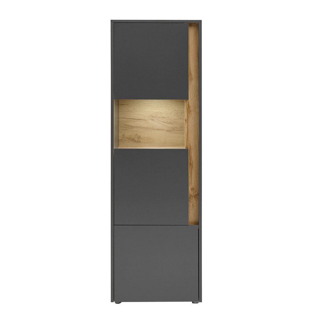 Lomadox Vitrine CRISP-61 Wotan Eiche Nb. günstig online kaufen
