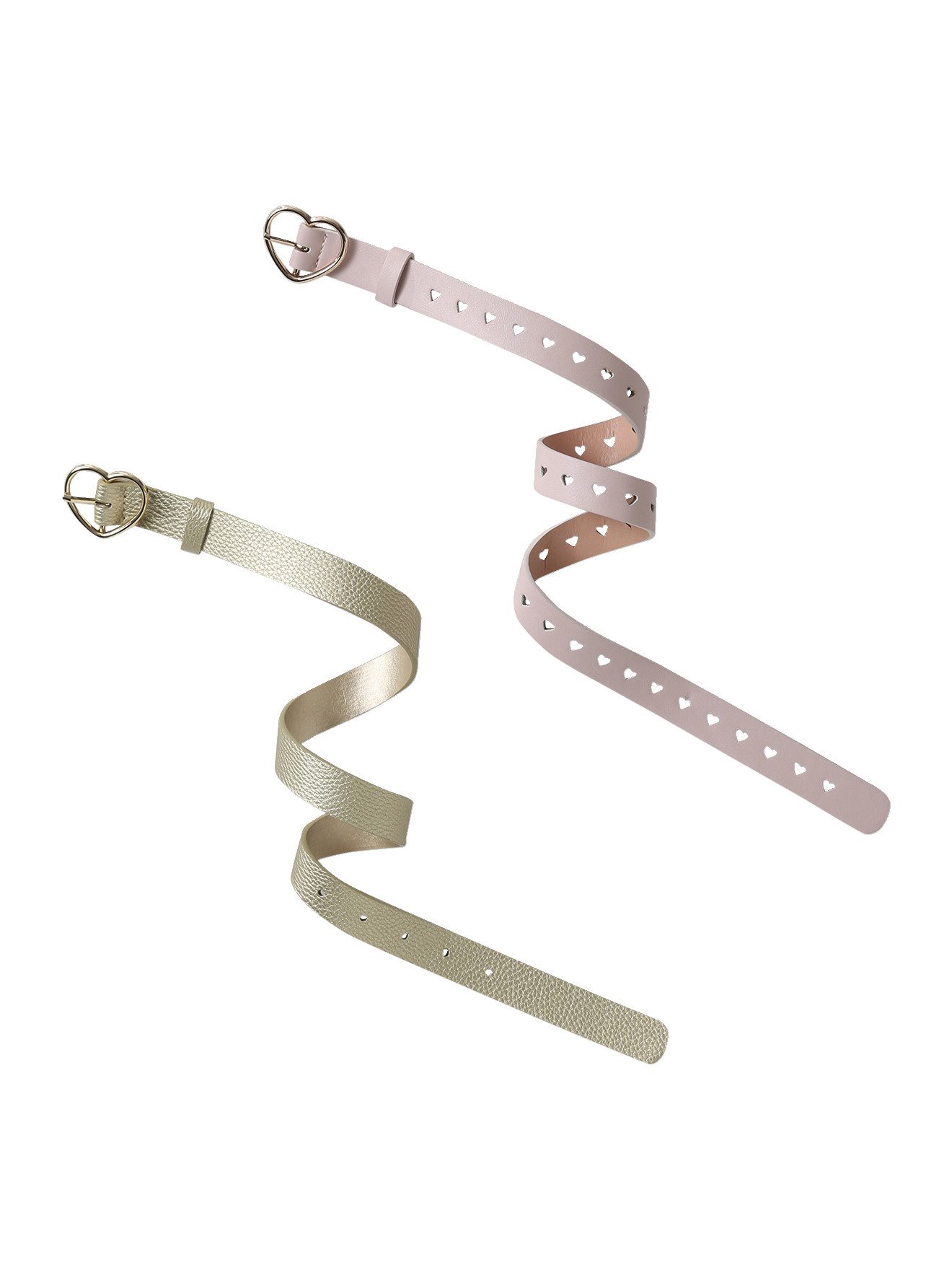 vertbaudet Hosenträger Mädchen Gürtel mit Herzen 2er-Pack