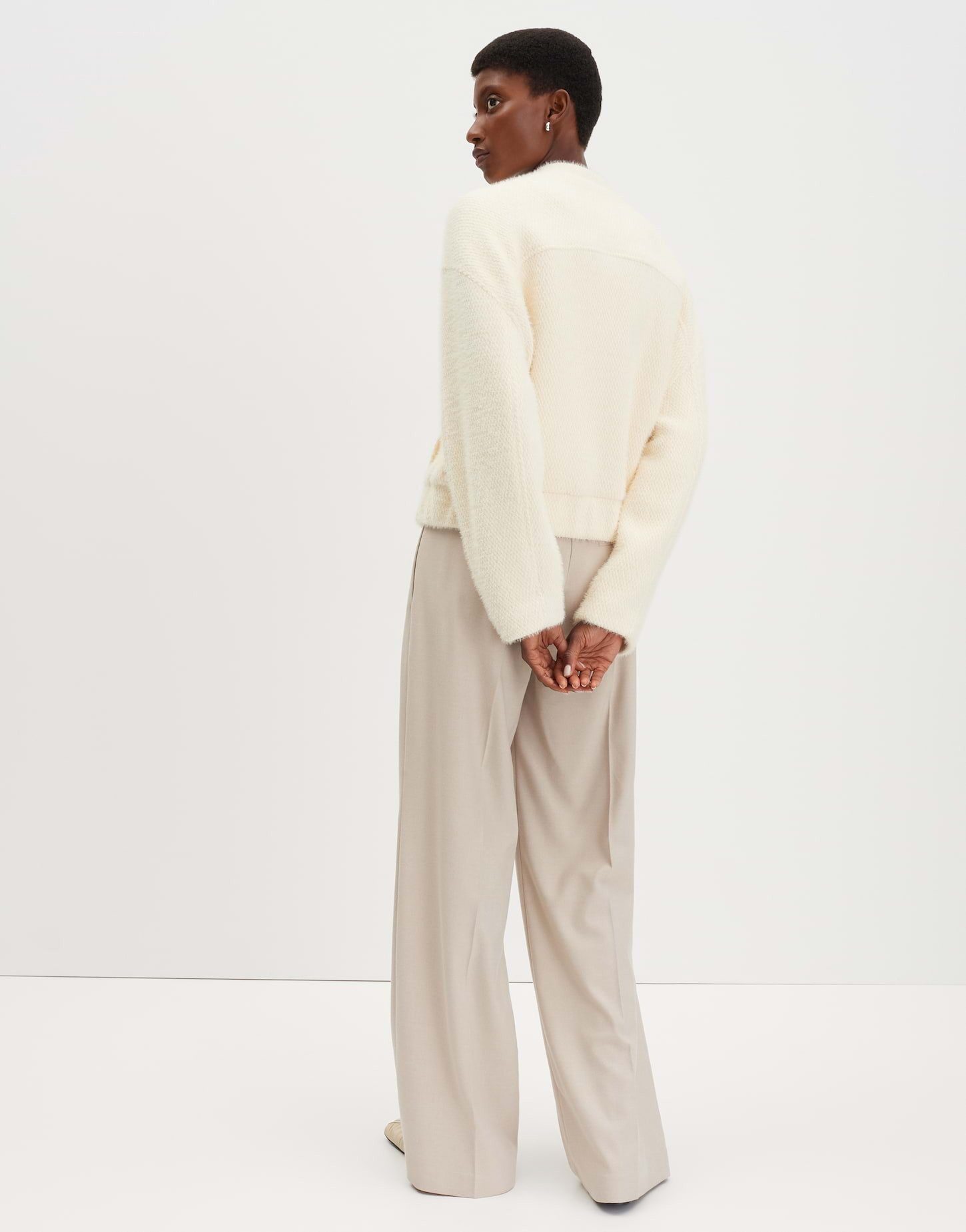 someday Jackenblazer NARISKA Regular mit haariger Struktur Zweifarbiges Design mit weichem Griff und 3D-Struktur