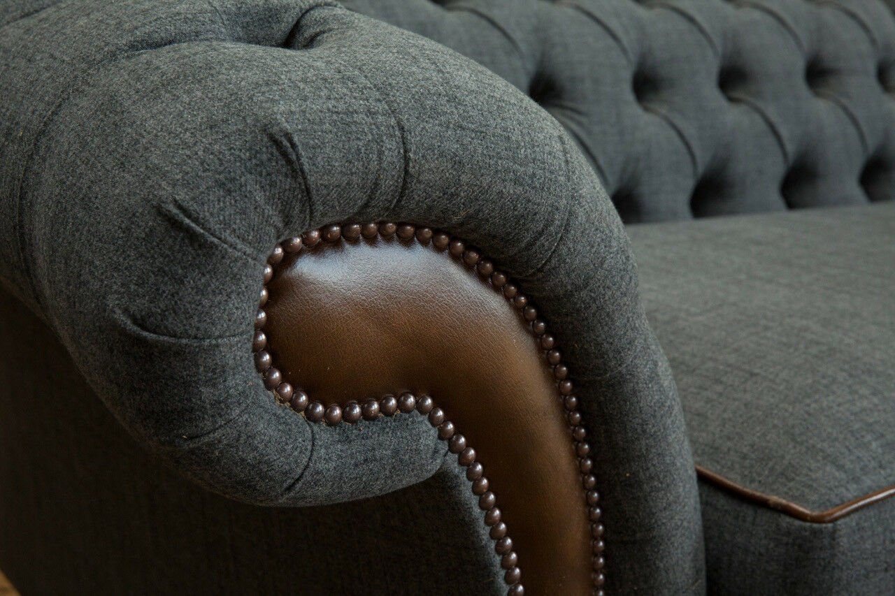 Sitzer 4 265 JVmoebel Chesterfield Sofa Sofa cm Couch Design Chesterfield-Sofa,