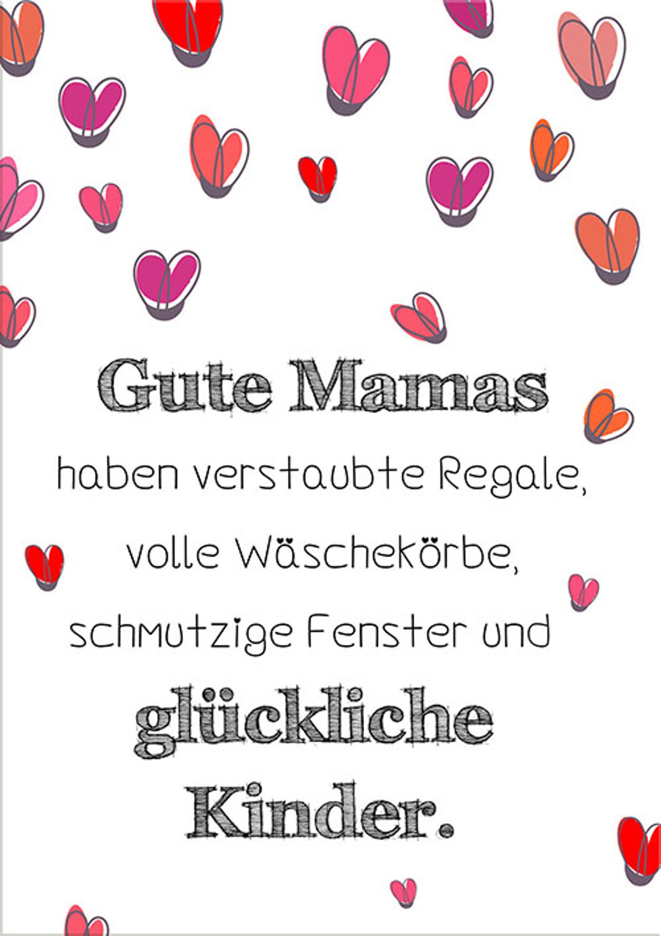 artissimo Deco-Panel Bild 20x30 cm Hochformat / Spruchbild Mama / Geschenkidee, Spruch Mama: Geschenkidee Mutter Rosa Grau