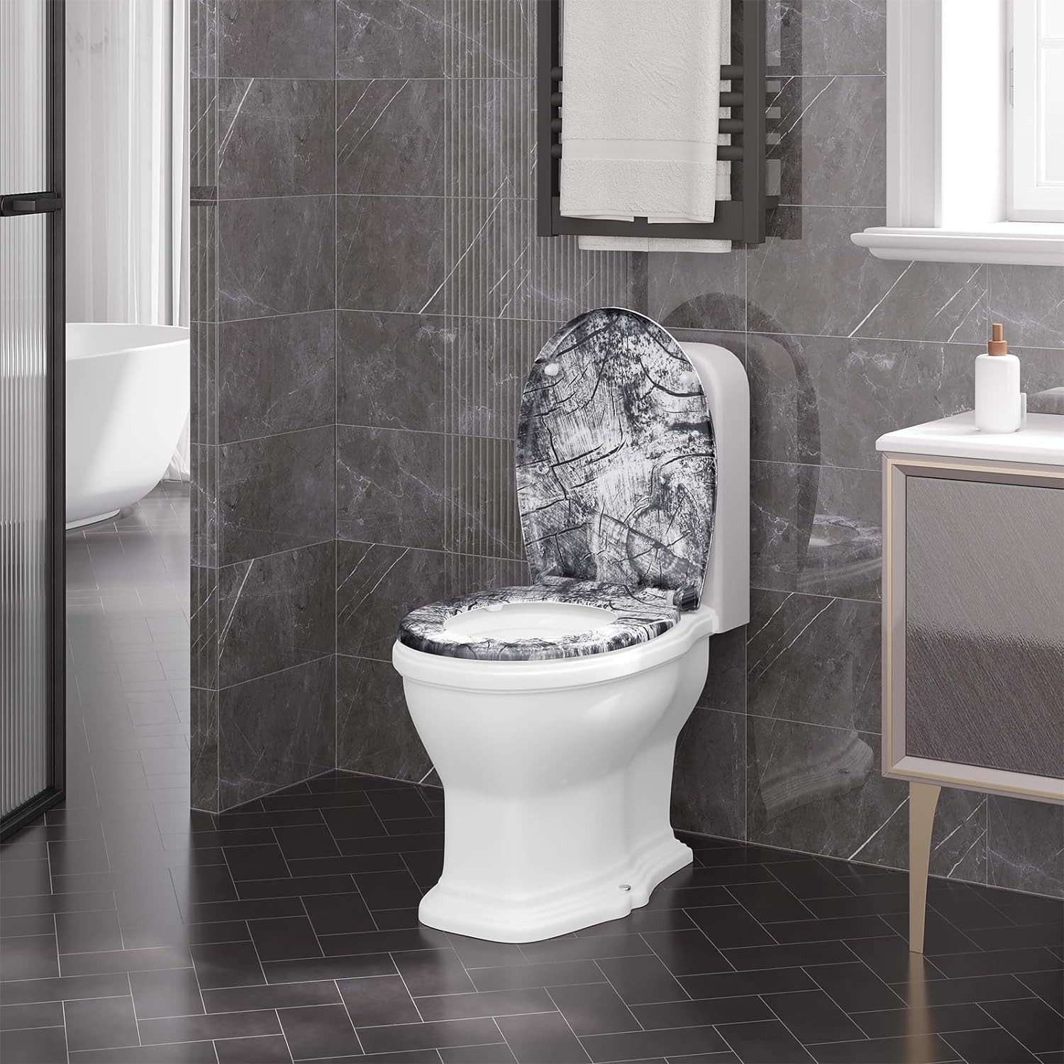 Woltu WC-Sitz (1-St), Toilettendeckel mit Absenkautomatik, günstig online kaufen